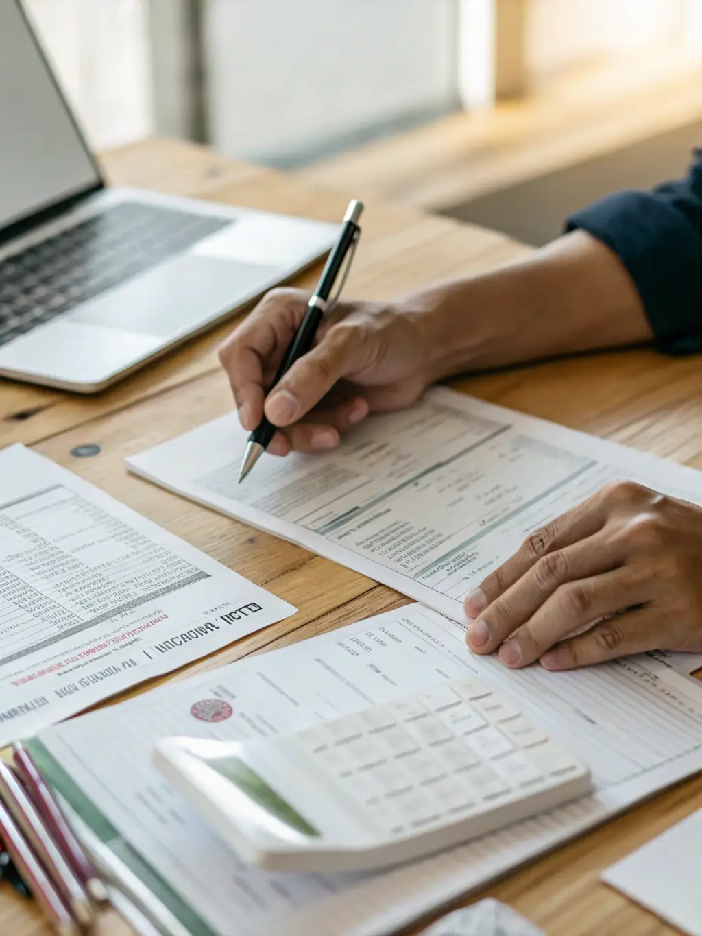 A close-up shot of financial documents being reviewed, highlighting the importance of compliance management for SMSFs.